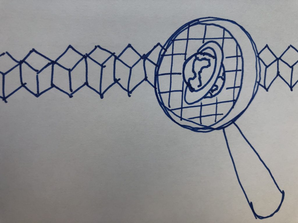 Magnifying glass over a globe, symbolizing regulation and competition analysis in EU law.